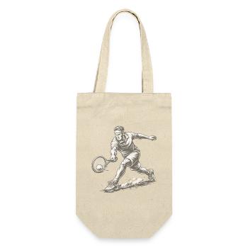 Dynamic tennis player in retro style - Gift Bag for Bottles - nature - Front