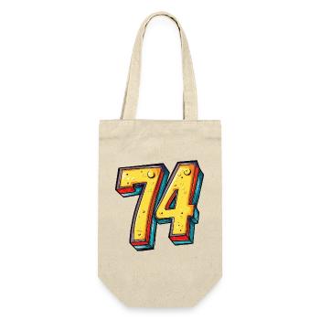 74 Number Colorful - Gift Bag for Bottles - nature - Front