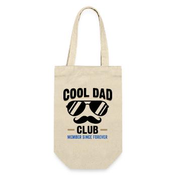 Cool Dad Club, Lustiges Vatertag Papa Shirt - Geschenkbeutel für Flaschen - Natur - Vorne