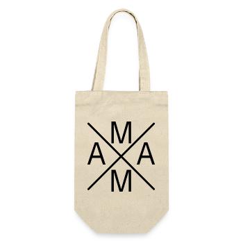 Mama X Cross Monogram Minimalist - Geschenkbeutel für Flaschen - Natur - Vorne