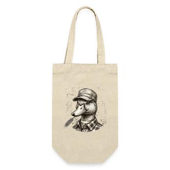 Canard fermier cool dans un style rétro vintage - Sac à bouteille - nature - Devant