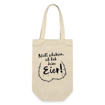 Sackträger der Beutel der voll sein darf.. - Geschenkbeutel für Flaschen - Natur - Vorne