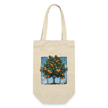 Orangenbaum - Geschenkbeutel für Flaschen - Natur - Vorne