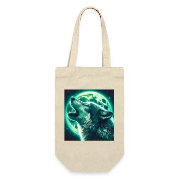Wolf howls at the Full Moon - Gift Bag for Bottles - nature - Front