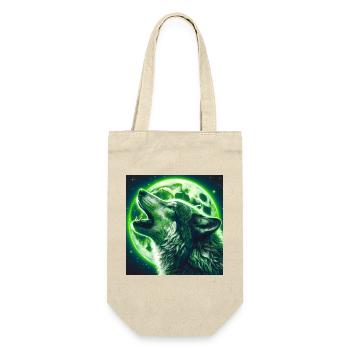 Wolf howls at the Full Moon - Gift Bag for Bottles - nature - Front