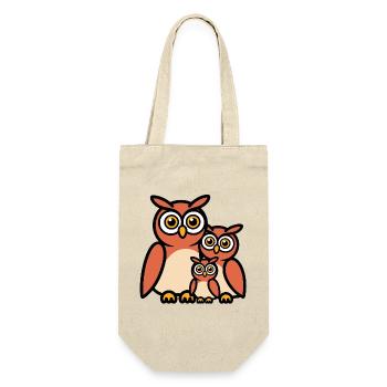 Owl family - Gift Bag for Bottles - nature - Front