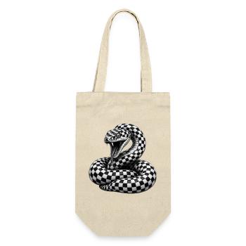 Checkerboard Cobra - Geschenkbeutel für Flaschen - Natur - Vorne