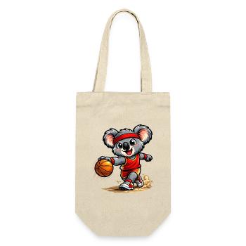 Süßer Koala spielt Basketball - Geschenkbeutel für Flaschen - Natur - Vorne