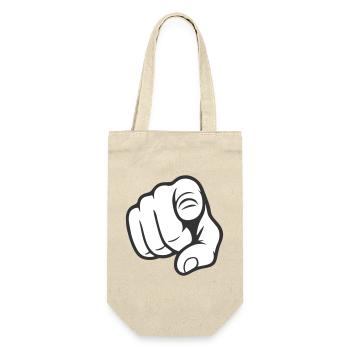 Pointer du doigt Tu gesticules Design d’autocollants - Sac à bouteille - nature - Devant
