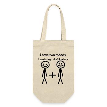 Introvert Funny Two Moods Hug or No Touch - Gift Bag for Bottles - nature - Front