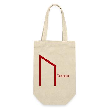 Rune Uruz avec Sens Rouge – Viking Futhark Norse - Sac à bouteille - nature - Devant