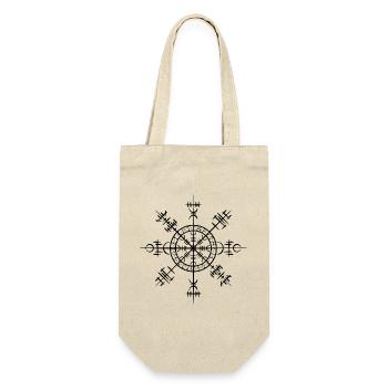 Viking Lucky Circle (Black) - Gift Bag for Bottles - nature - Front