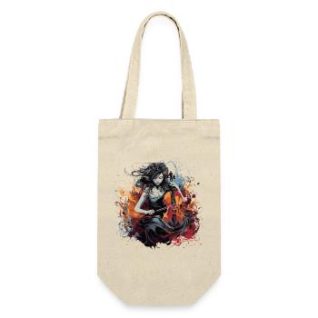 Cello player Cellist-musician - Gift Bag for Bottles - nature - Front