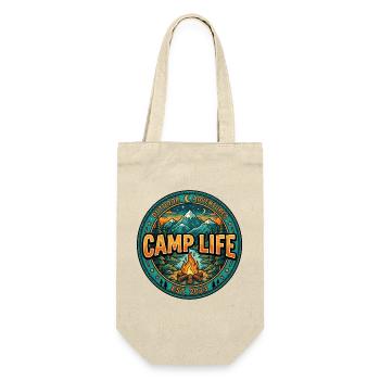 Lagerleben – Camping & Outdoor-Abenteuerdesign - Geschenkbeutel für Flaschen - Natur - Vorne