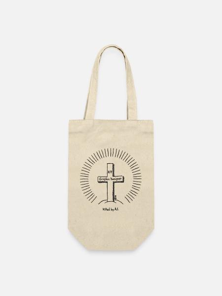 Graphic Designer – Killed By A.I. (Jobkiller / B) - Geschenkbeutel für Flaschen - Natur