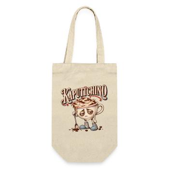 Kaputtchino - Geschenkbeutel für Flaschen - Natur - Vorne