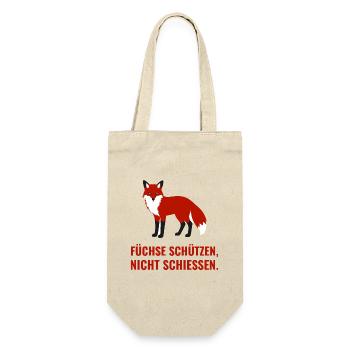 Füchse schützen, nicht schiessen - Geschenkbeutel für Flaschen - Natur - Vorne
