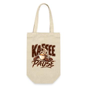 Kaffee Pause Schöne Geschenkidee für den Büro - Geschenkbeutel für Flaschen - Natur - Vorne