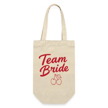 Team Bride Kirsche  - Geschenkbeutel für Flaschen - Natur - Vorne