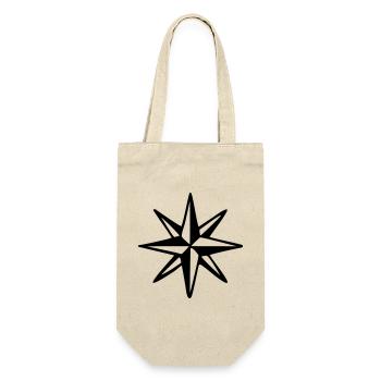 Compass Rose Wind Rose Sail Sailing - Gift Bag for Bottles - nature - Front