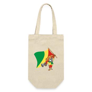 Kongo (Brazzaville) Fan Hund - Geschenkbeutel für Flaschen - Natur - Vorne