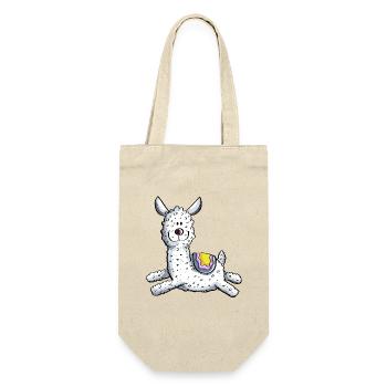 Fluffy woolly llama - Gift Bag for Bottles - nature - Front