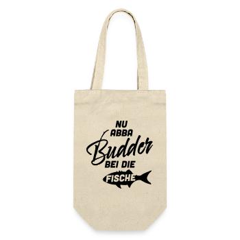 Nu aba Budder bei die Fische - Geschenkbeutel für Flaschen - Natur - Vorne