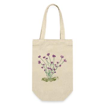 Florale Wildblumenzeichnung - Geschenkbeutel für Flaschen - Natur - Vorne