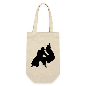 Aikido throw - Gift Bag for Bottles - nature - Front