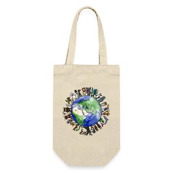 Planète vivante - Biodiversité - Sac à bouteille - nature - Devant