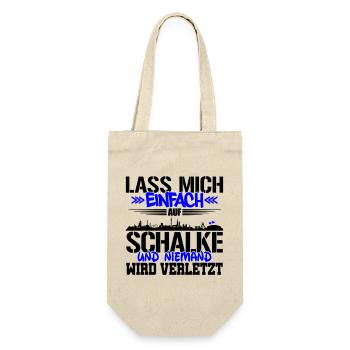 Lasst mich auf Schalke | Farbe änderbar - Geschenkbeutel für Flaschen - Natur - Vorne