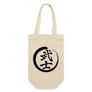 Black Japanese Kanji for the word warrior - Gift Bag for Bottles - nature - Front