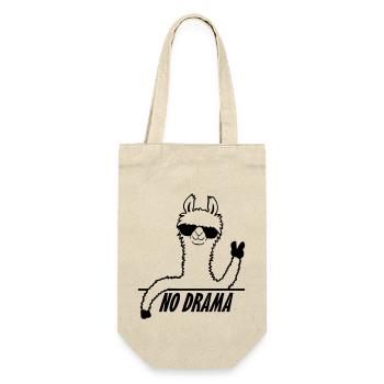 Lama No Drama - Geschenkbeutel für Flaschen - Natur - Vorne