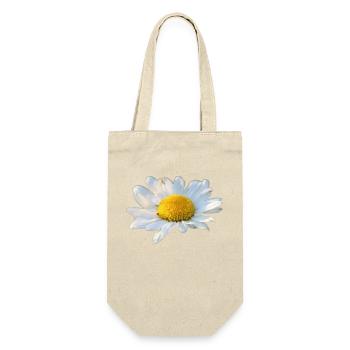 Margeriten Margerite weiße Blume Gänseblume - Geschenkbeutel für Flaschen - Natur - Vorne