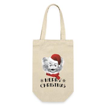 Merry Christmas Bear - Bear cute Merry Christmas - Gift Bag for Bottles - nature - Front