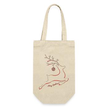 Frohe Weihnachten Weihnachten Weihnachten Urlaub Winter Santa Nordic - Geschenkbeutel für Flaschen - Natur - Vorne