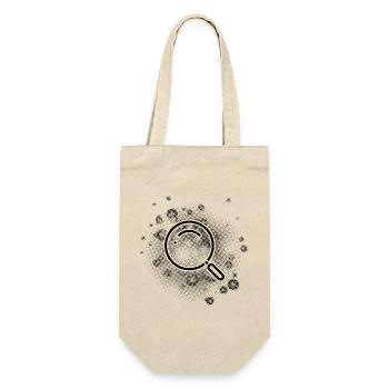 Magnifying glass with dots background - Gift Bag for Bottles - nature - Front