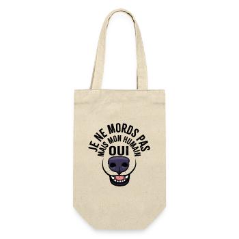Je ne mords pas mais mon humain oui - Sac à bouteille - nature - Devant