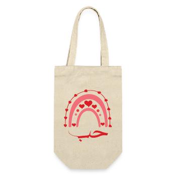 Red Rainbow with love in modern arabic calligraphy - Sac à bouteille - nature - Devant