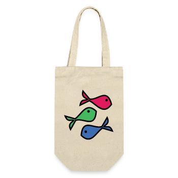 SARDINE. FISH. APRIL FOOL. EASTER. SEA - Gift Bag for Bottles - nature - Front