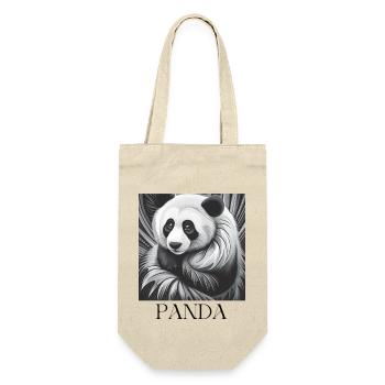 PANDA - Geschenkbeutel für Flaschen - Natur - Vorne