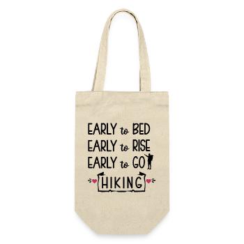 Early to Bed Early to rise Early to go Hiking - Geschenkbeutel für Flaschen - Natur - Vorne