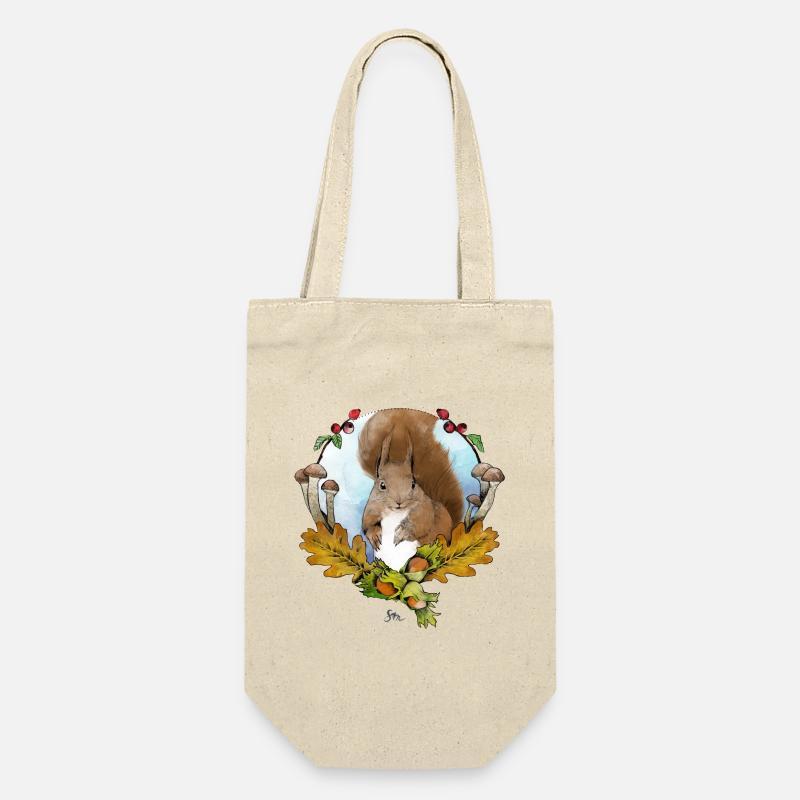 Eichhörnchen im Herbst - Geschenkbeutel für Flaschen - Natur