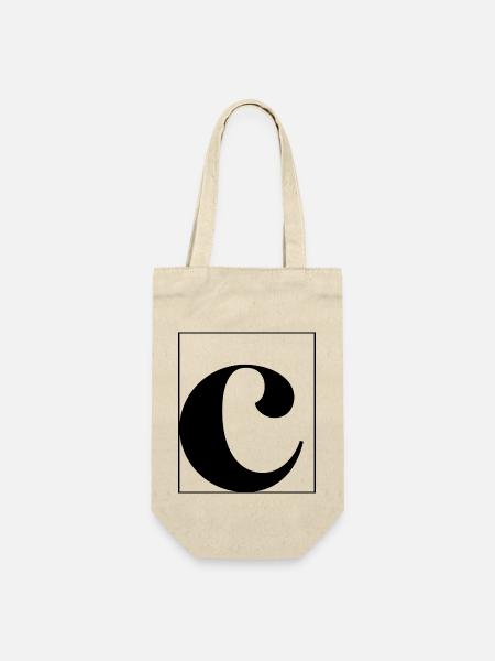 Buchstaben-Alphabet c - Geschenkbeutel für Flaschen - Natur