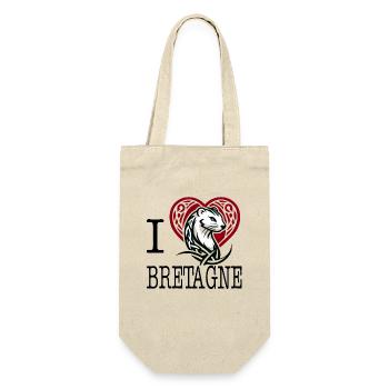 I Love Bretagne Tribal Celtic Ermine - Gift Bag for Bottles - nature - Front