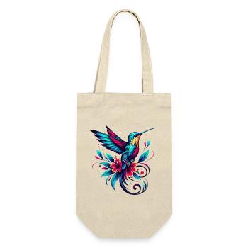 Kolibri - Geschenkbeutel für Flaschen - Natur - Vorne