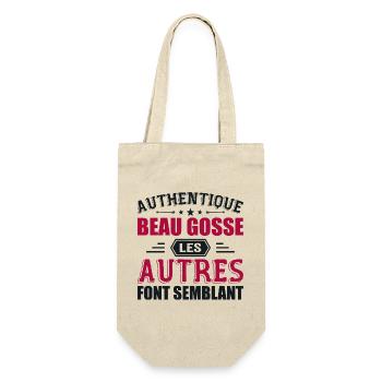 Authentic Handsome Kid - Gift Bag for Bottles - nature - Front