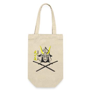 Samuraihelm Kabuto 5 - Geschenkbeutel für Flaschen - Natur - Vorne