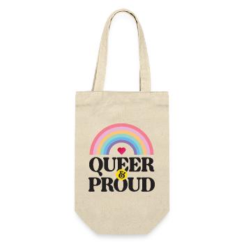 Mois de la fierté LGBT - Queer et fier - Sac à bouteille - nature - Devant