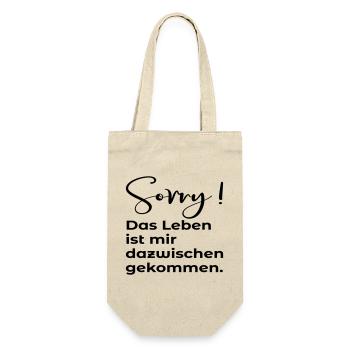 AUSREDE - ZEITMANAGEMENT - Geschenkbeutel für Flaschen - Natur - Vorne